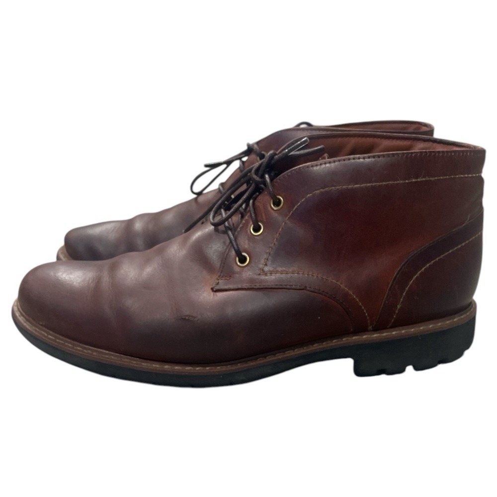 Clarks Leather Boots Men's Brown Lace Up - Size 11 - Picture 3 of 7